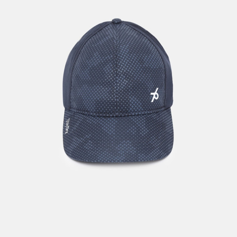 Men Blue Printed Snapback Cap