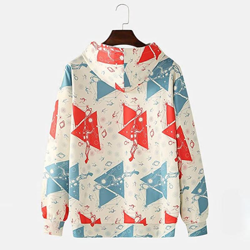 ELLITI Men  Unisex Stylish Latest Printed Pullover Cotton Hooded Hoodies Sweatshirt